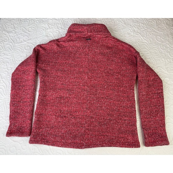 Columbia Sportswear Red heather pattern Knit Cowl neck Sweater Women's Size M - Picture 3 of 9